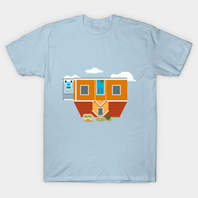 Upside down Cafe Pixel Art T-Shirt by toffany's